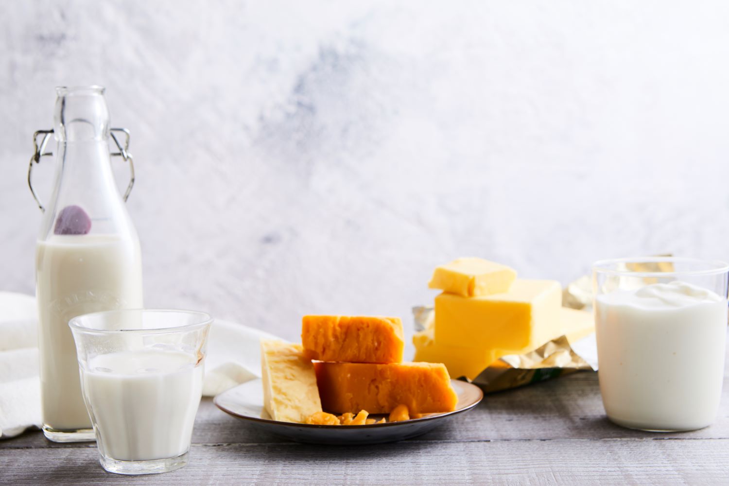 Milk and cheese