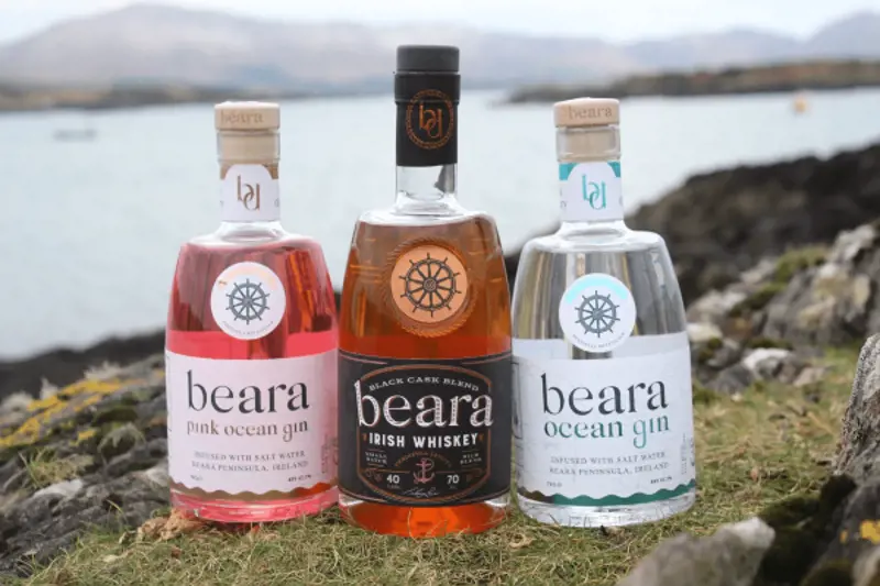 Beara Distillery product bottles