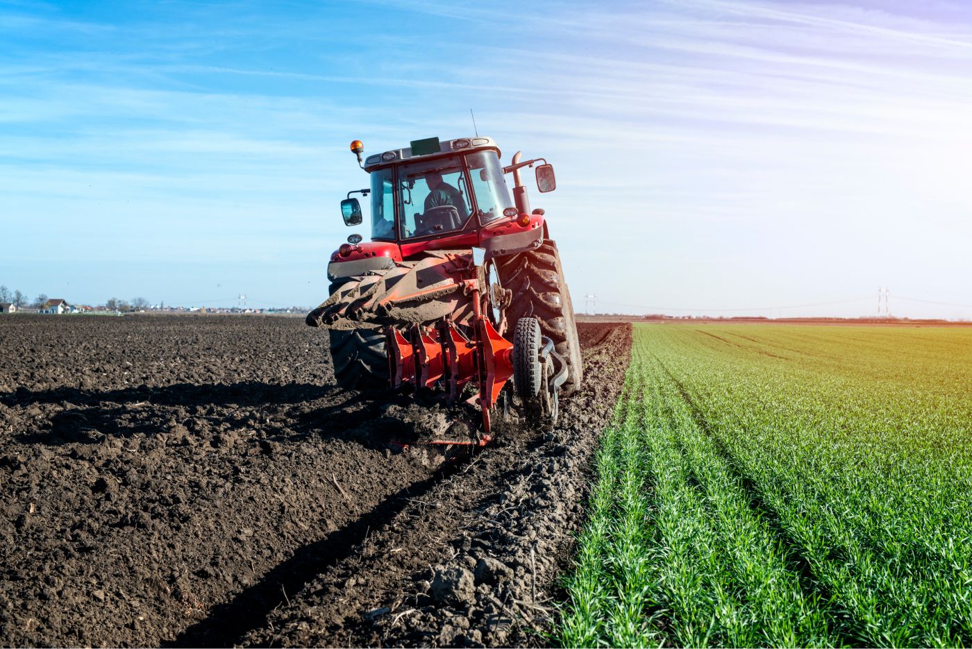 Image of tractor in field
