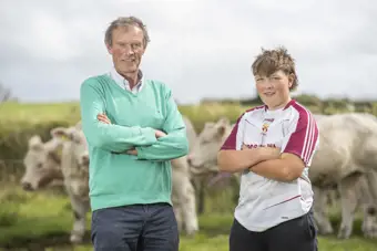 Alan and Nigel wood standing in their field