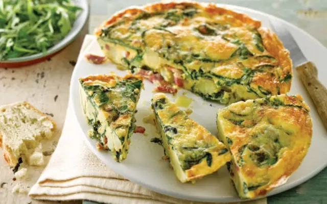 Bacon, Spinach and Potato Frittata