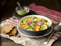 Braised Bacon with Salsa Verde