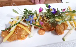Crispy Whiting, Apple & Mango and Curried Mayonnaise