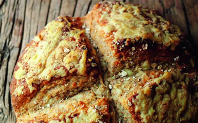 Farmhouse Cheese and Oat Soda Bread