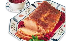 Glazed Bacon with Redcurrant Sauce