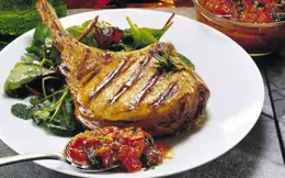 Grilled Pork Chops with Salsa Rossa
