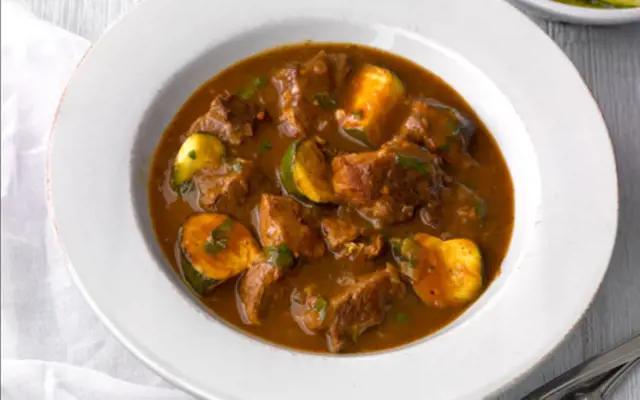 Lamb Casserole with Cinnamon and Courgettes