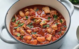 Pork with Bacon, Paprika and Butter Beans