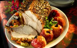 Roast Rack of Pork with Apples