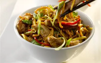 Stir-Fried Pork and Ginger Noodles