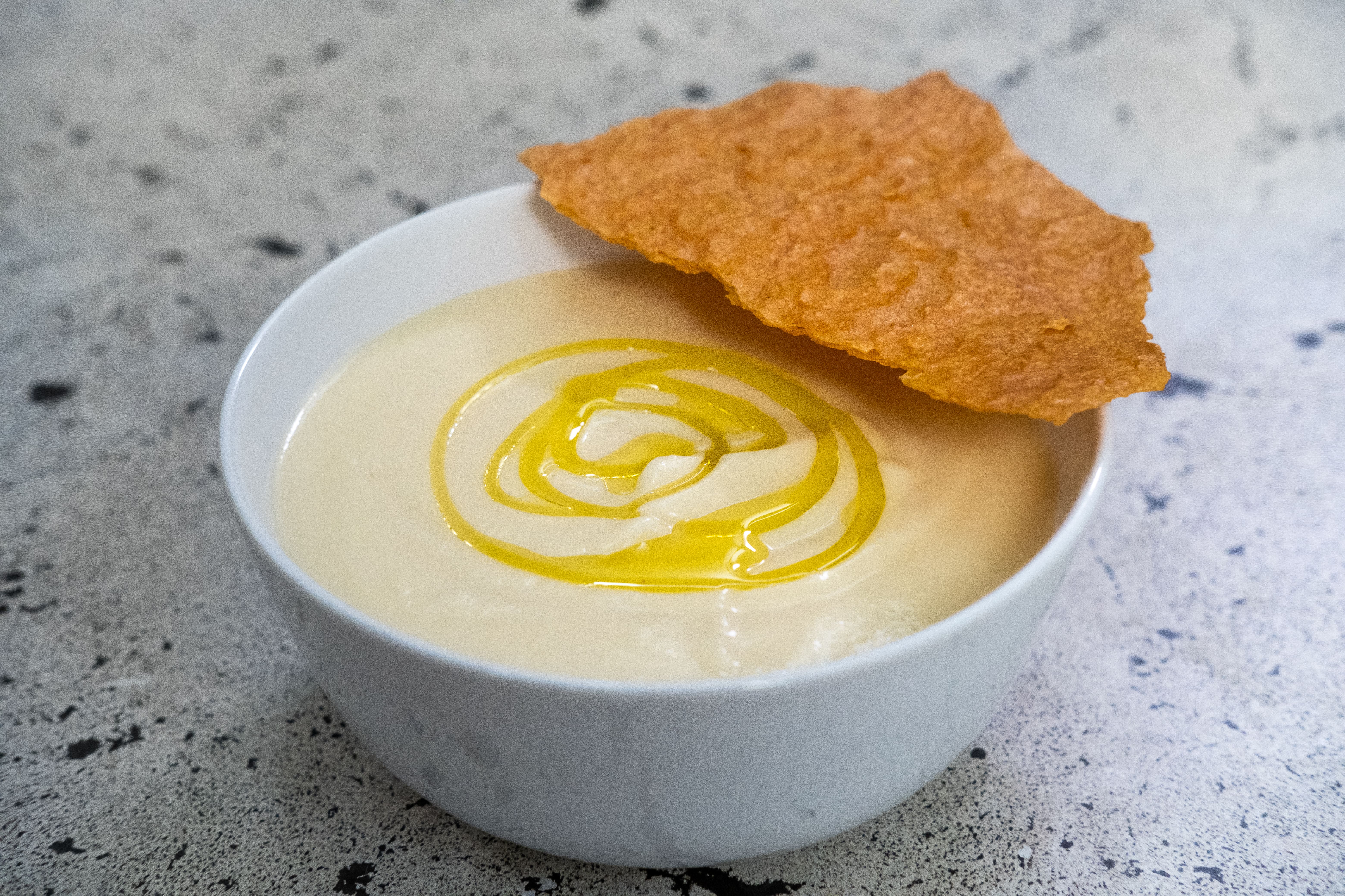 Mark’s Cauliflower Soup with Cheesy Crisps