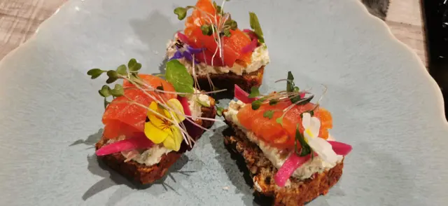 Smoked Trout and Crab Cream Cheese with Porridge Bread