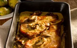 Pork Chops with Mushrooms and Garlic