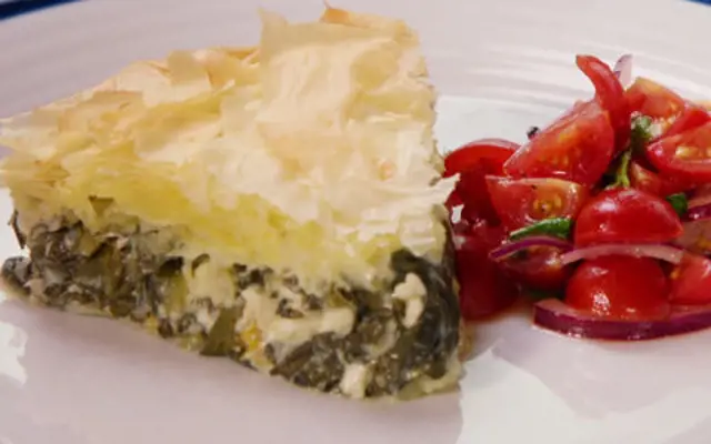 Crispy Spinach and Feta Filo Pie