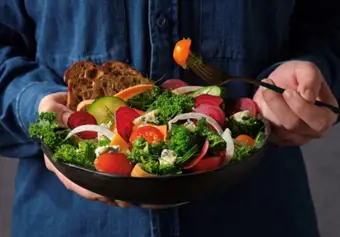 Organic Vegetable and Blue Cheese Salad