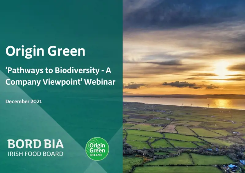 Origin Green 'Pathways to Biodiversity - A Company Viewpoint' Webinar