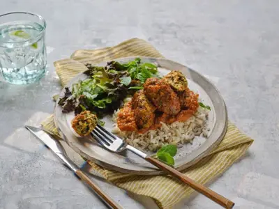 Lamb Koftas Baked in Tomato Sauce
