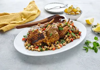 Spicy Lamb Cutlets with Chickpea Salad
