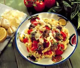 Italian Meatballs with "No Cook" Tomato Sauce